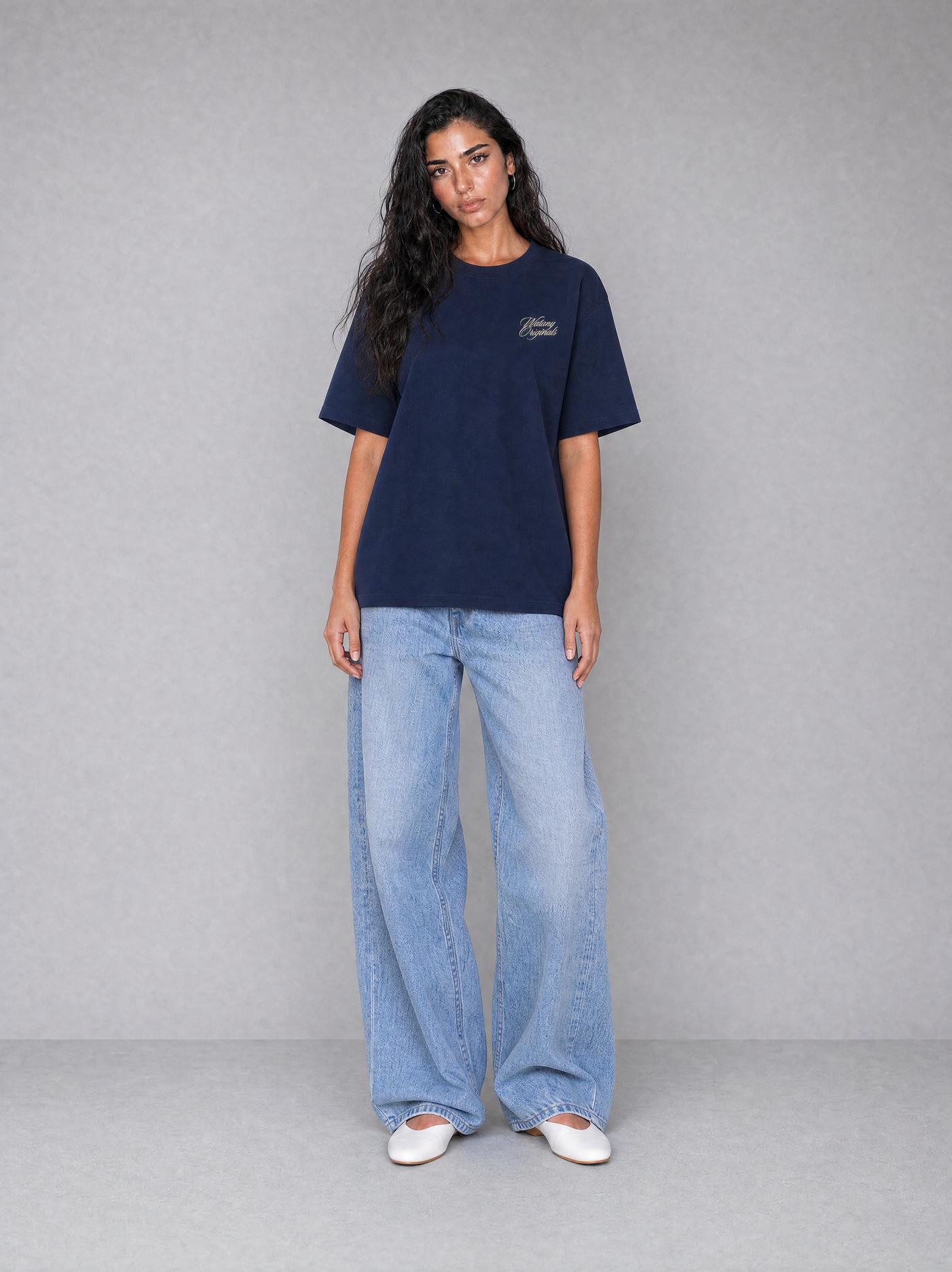 HAMAM TEE Navy worn
