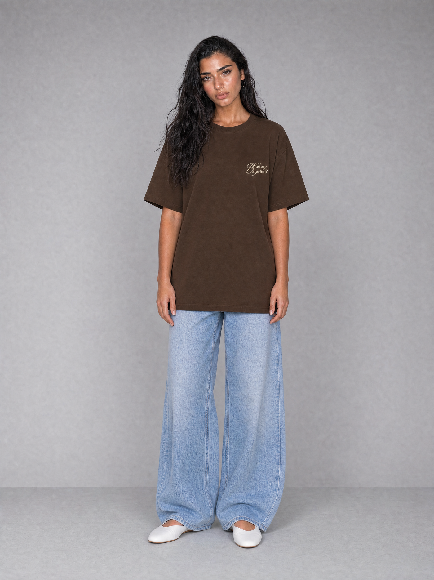 HAMAM TEE Brown worn