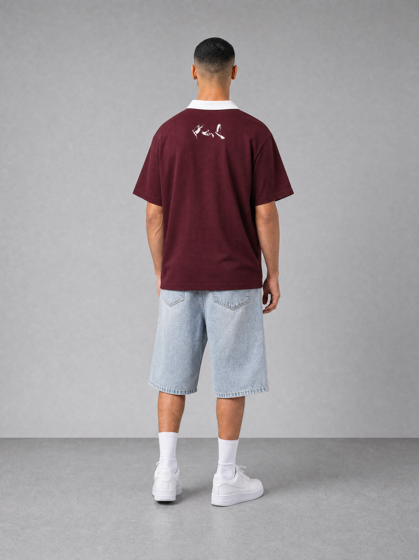 UNIFIED POLO Burgundy back