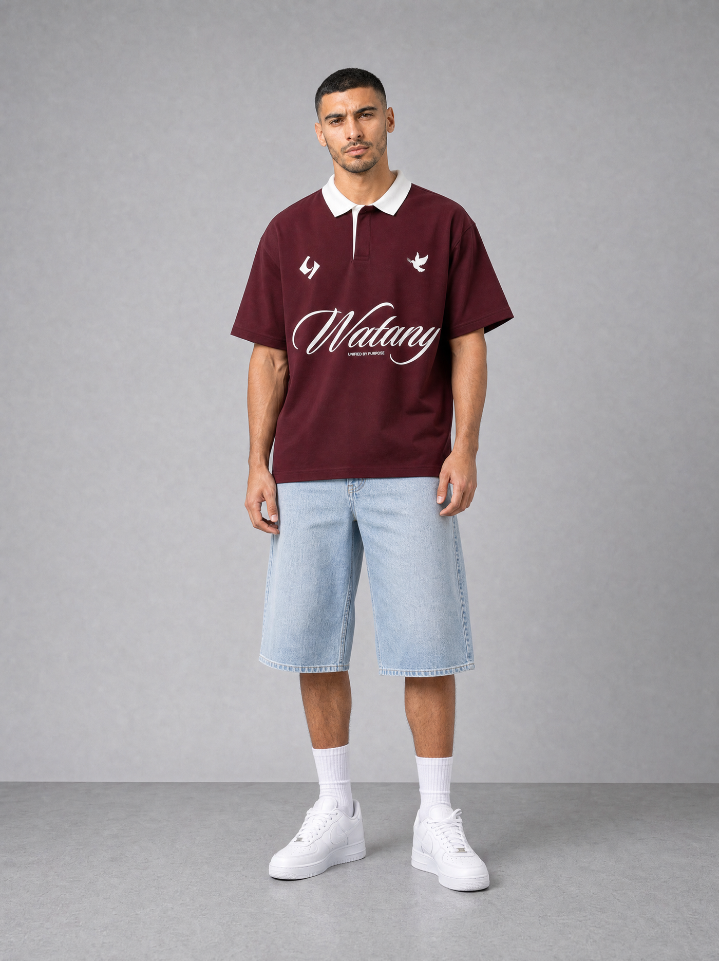 UNIFIED POLO Burgundy front