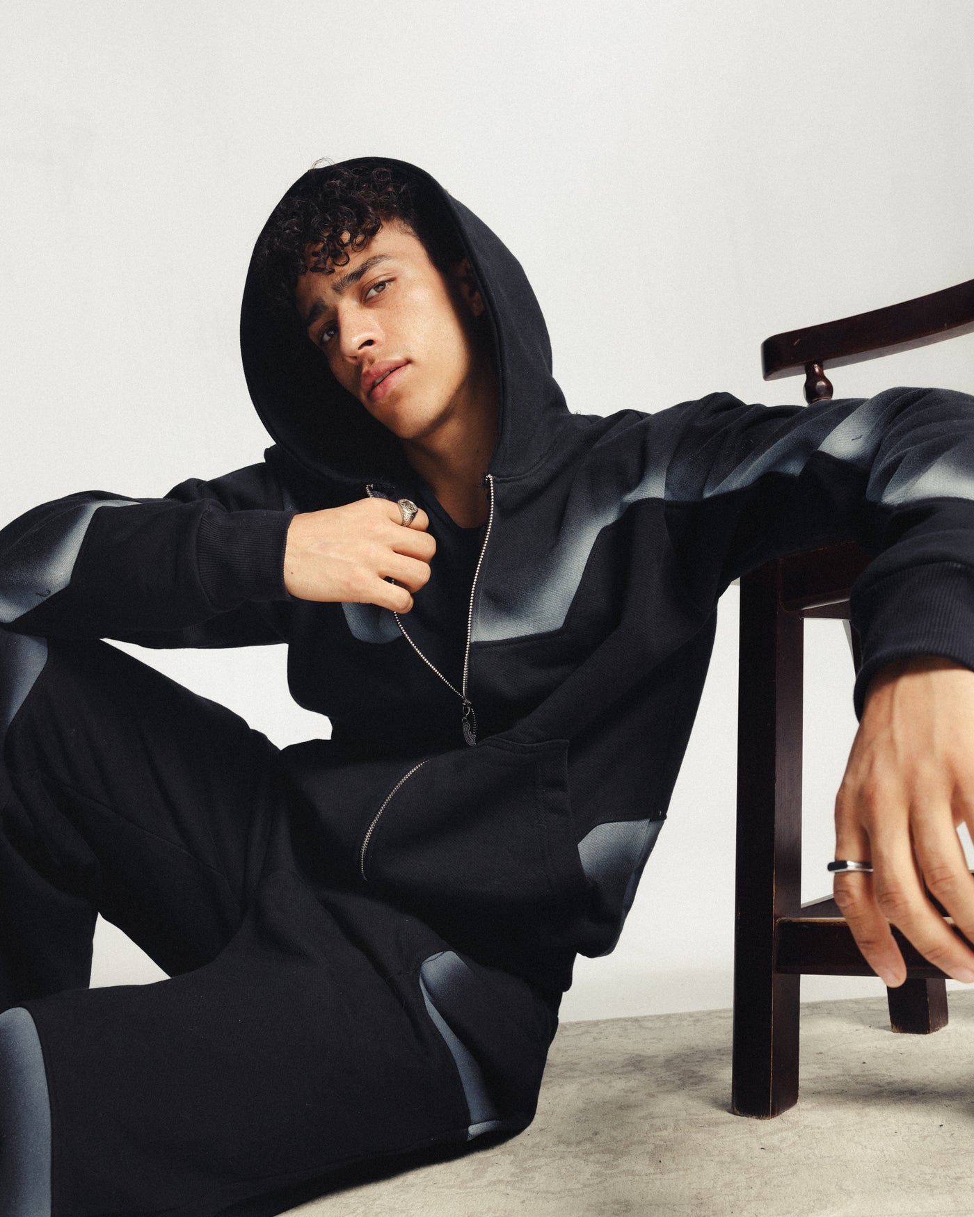 48 Double Zip Jacket — Black