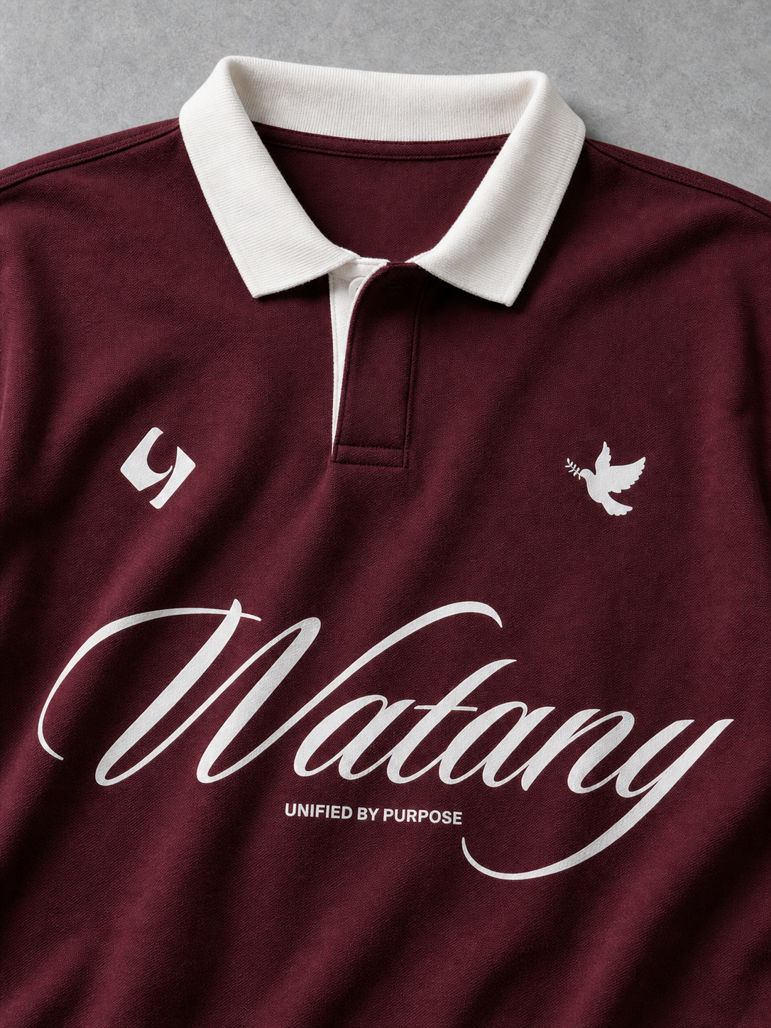 UNIFIED POLO Burgundy macro
