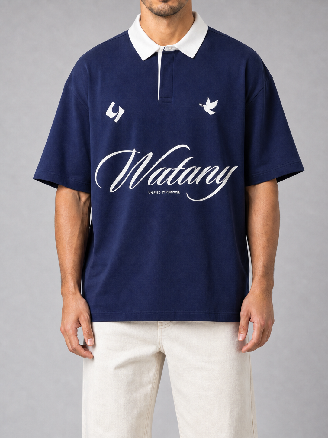 UNIFIED POLO Navy detail