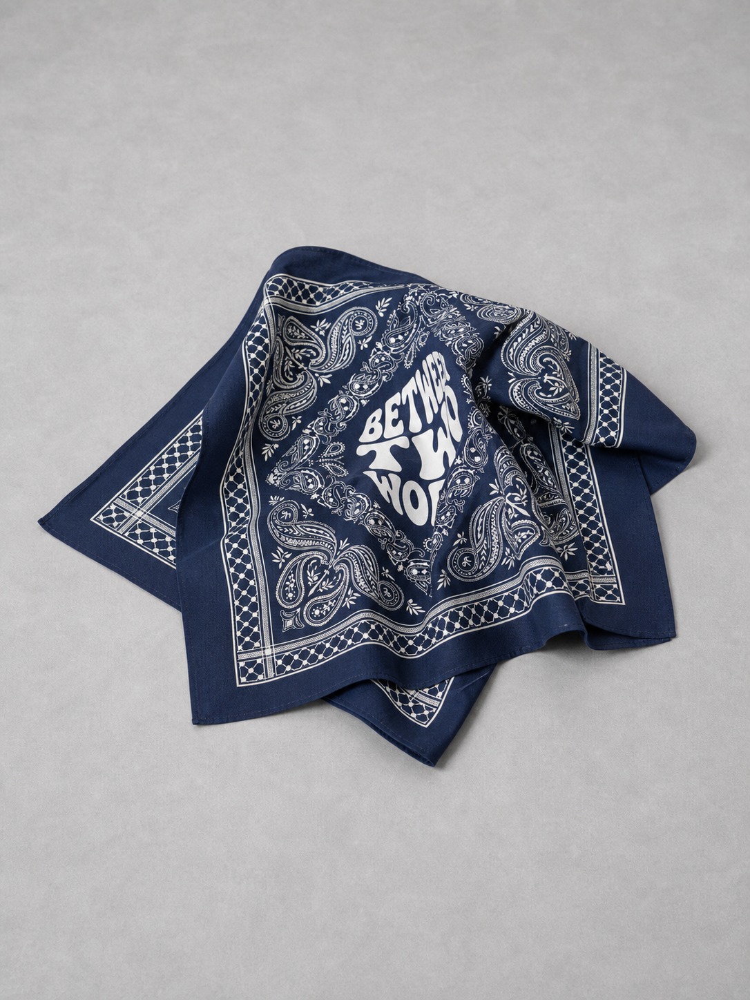Blue Bandana drape